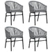 5 Piece Garden Dining Set Grey Tbkkxta