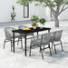 5 Piece Garden Dining Set Grey Tbkkxtp
