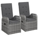 5 Piece Garden Dining Set Grey Tblnili