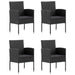 5 Piece Garden Dining Set Poly Rattan Black Tbpkaoi