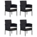 5 Piece Garden Dining Set Poly Rattan Black Tbpkaol
