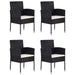 5 Piece Garden Dining Set Poly Rattan Black Tbpkaot