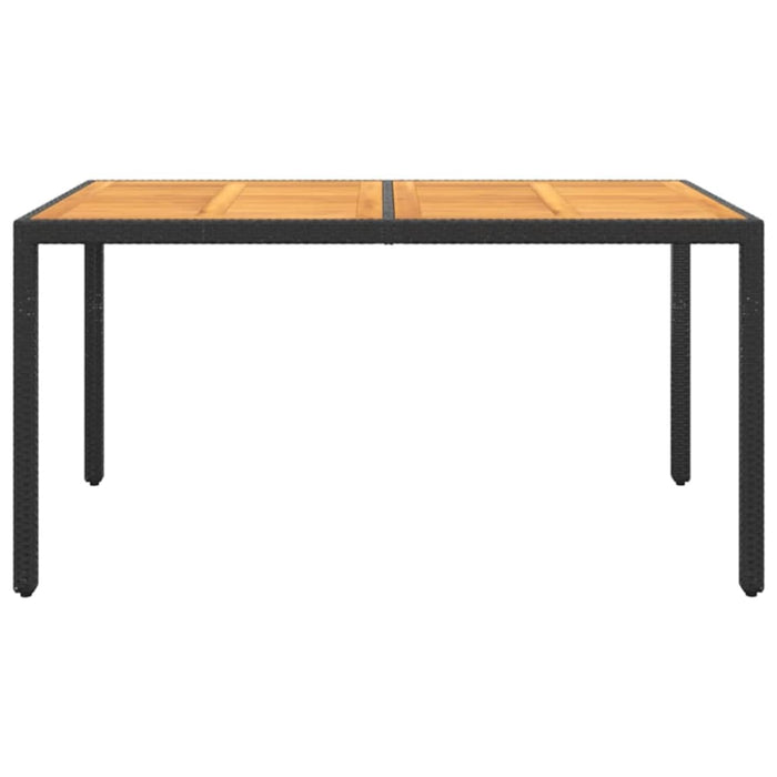 5 Piece Garden Dining Set Poly Rattan Black Tbpnaxx