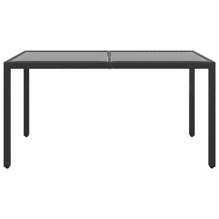 5 Piece Garden Dining Set Poly Rattan Black Tbpnpoa