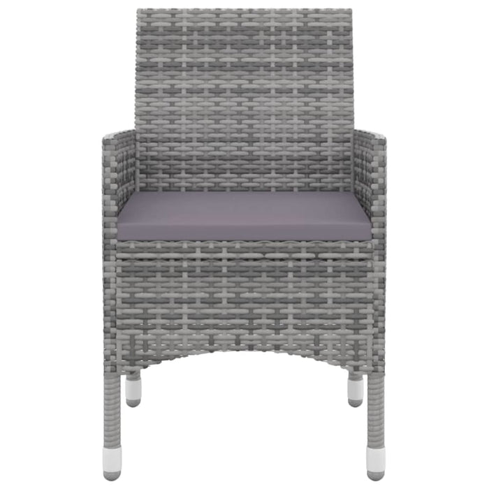 5 Piece Garden Dining Set Poly Rattan and Glass Tbkklkt