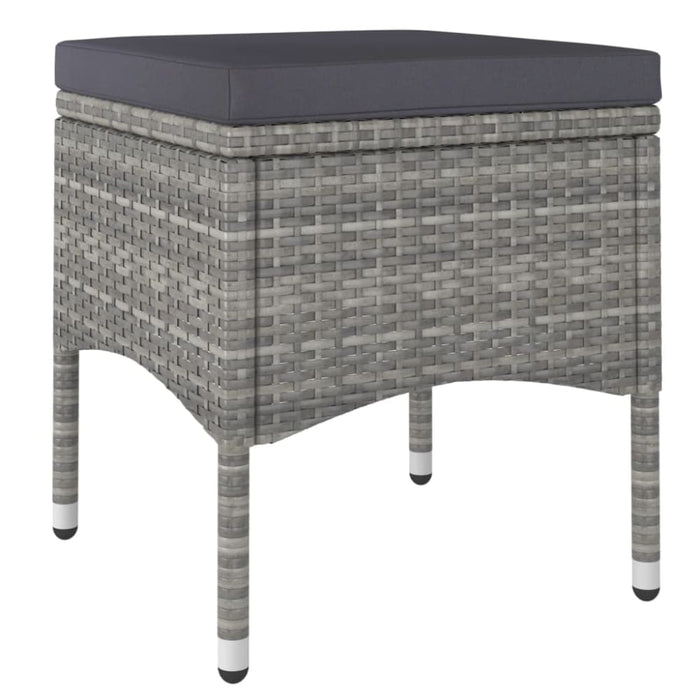 5 Piece Garden Dining Set Poly Rattan & Solid Acacia Wood