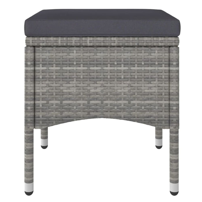 5 Piece Garden Dining Set Poly Rattan & Solid Acacia Wood