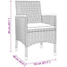 5 Piece Garden Dining Set Poly Rattan and Tempered Glass
