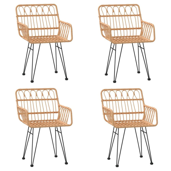 5 Piece Garden Dining Set Poly Rattan Topinai