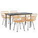 5 Piece Garden Dining Set Poly Rattan Topinai