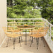 5 Piece Garden Dining Set Poly Rattan Topinao