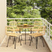 5 Piece Garden Dining Set Poly Rattan Topinat