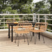 5 Piece Garden Dining Set Poly Rattan Topinlx