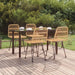 5 Piece Garden Dining Set Poly Rattan Topinnk