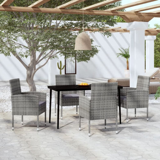 5 Piece Garden Dining Set Anthracite Tbkklxi