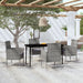 5 Piece Garden Dining Set Anthracite Tbkklxi