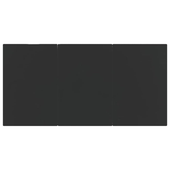 5 Piece Garden Dining Set Black Poly Rattan And Steel