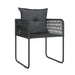 5 Piece Garden Dining Set Black Tbkkbna