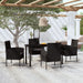 5 Piece Garden Dining Set Black Tbkklop