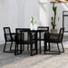 5 Piece Garden Dining Set Black Tbkkopl