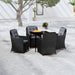 5 Piece Garden Dining Set Black Tbkkpix