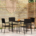 5 Piece Garden Dining Set Black Tbkkpkb