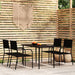 5 Piece Garden Dining Set Black Tbkkpko