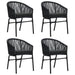 5 Piece Garden Dining Set Black Tbkkxab