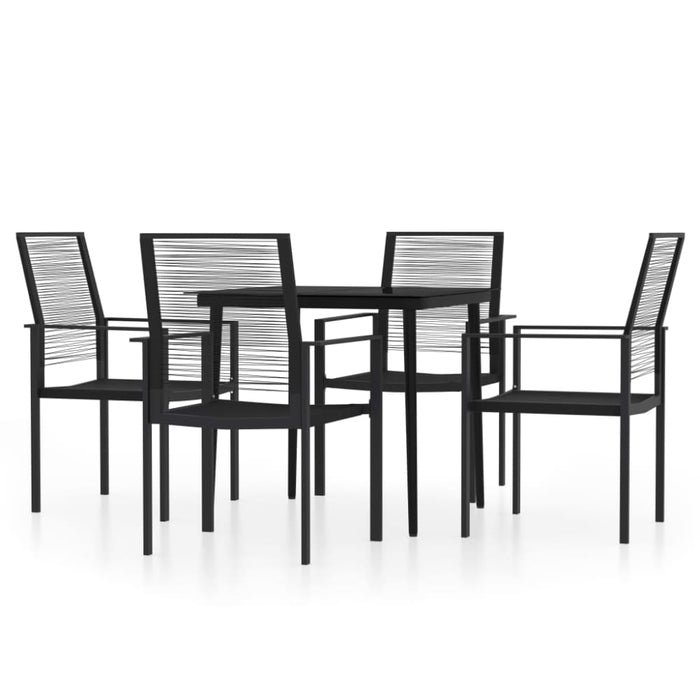 5 Piece Garden Dining Set Black Tbkkxba
