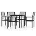 5 Piece Garden Dining Set Black Tbkkxba