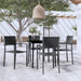 5 Piece Garden Dining Set Black Tbkkxil