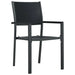 5 Piece Garden Dining Set Black Tbkkxil
