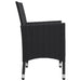 5 Piece Garden Dining Set Black Tbliilo