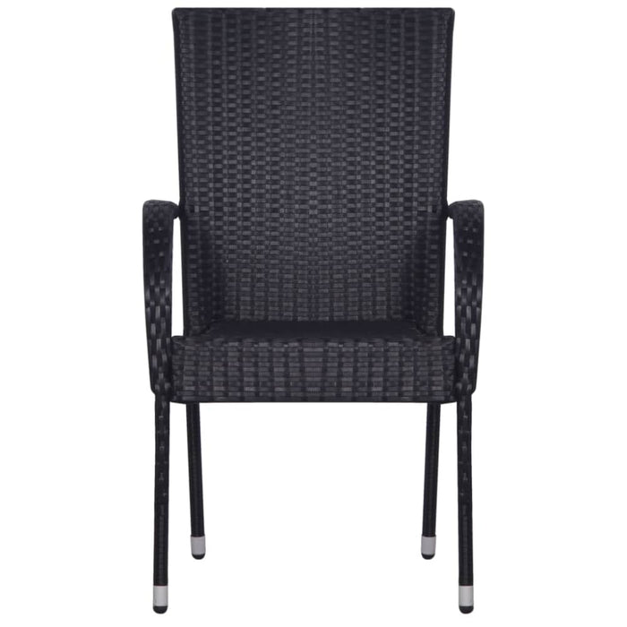 5 Piece Garden Dining Set Black Tbliina