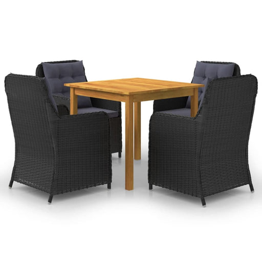 5 Piece Garden Dining Set Black Tbliixk