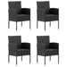 5 Piece Garden Dining Set Black Tblinta