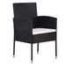 5 Piece Garden Dining Set Black Tblintx