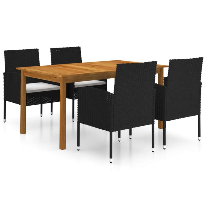 5 Piece Garden Dining Set Black Tblintx