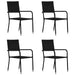 5 Piece Garden Dining Set Black Tblinxn