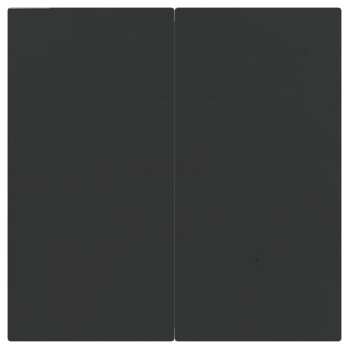 5 Piece Garden Dining Set with Cushions Black and Grey Poly