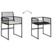5 Piece Garden Dining Set With Cushions Black Poly Rattan