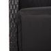 5 Piece Garden Dining Set with Cushions Black Poly Rattan