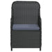 5 Piece Garden Dining Set with Cushions Black Tbkkpto
