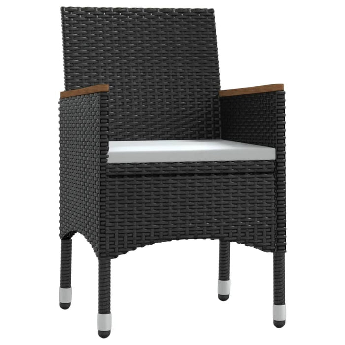 5 Piece Garden Dining Set with Cushions Black Tbkktax