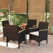 5 Piece Garden Dining Set with Cushions Black Tbkktax