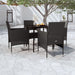 5 Piece Garden Dining Set with Cushions Black Tbkktbl