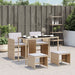 5 Piece Garden Dining Set with Cushions Mix Beige Poly