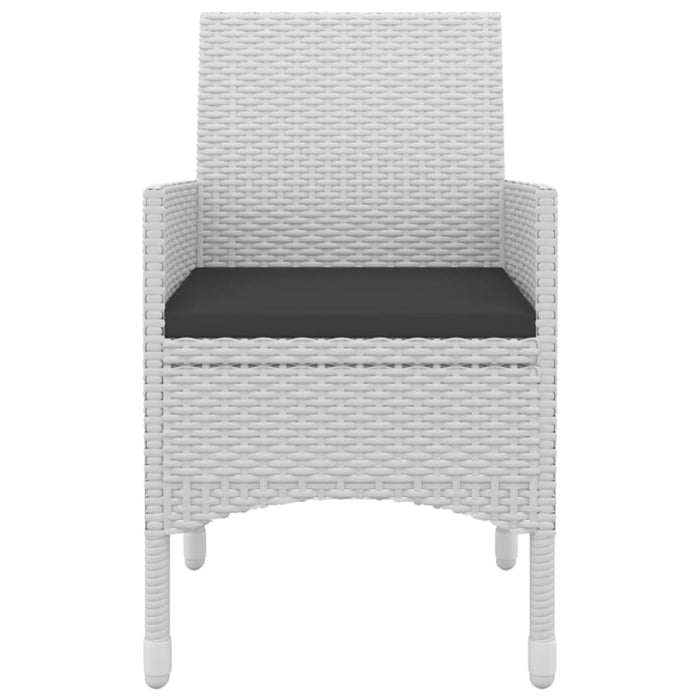 5 Piece Garden Dining Set with Cushions Poly Rattan