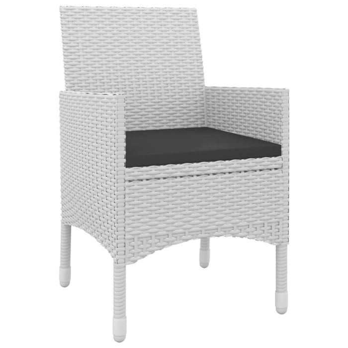 5 Piece Garden Dining Set with Cushions Poly Rattan