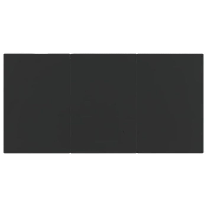 5 Piece Garden Dining Set Grey And Black Poly Rattan Steel